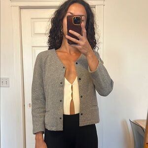 Sandro Gray knitted jacket